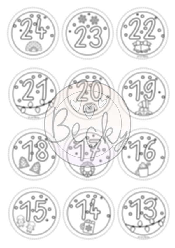 Adventskalender (Nummerierung, Zahlen) – Bild 4