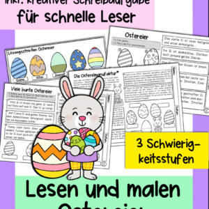 Leserätsel Ostern (Lesen und malen, Logical, Lesestrategien)