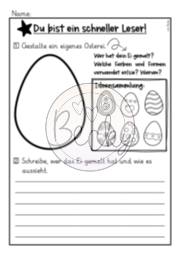 Leserätsel Ostern (Lesen und malen, Logical, Lesestrategien) – Bild 2