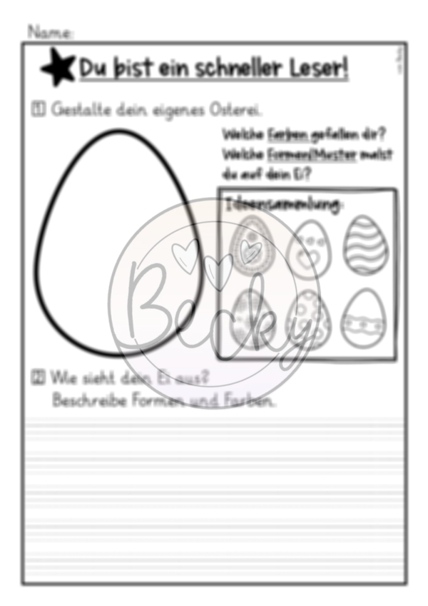Leserätsel Ostern (Lesen und malen, Logical, Lesestrategien) – Bild 4