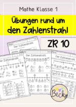 Zahlenstrahl bis 10 - Weihnachten -