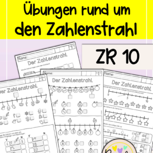 Zahlenstrahl bis 10 - Weihnachten -