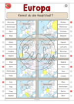 Klammerkarten Europa (Länder und ihre Hauptstädte) Set 2 – Bild 3