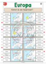 Klammerkarten Europa (Länder und ihre Hauptstädte) Set 2 – Bild 4