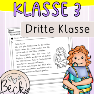 Neue Zeilen - Abschreibtext (Klasse 3)