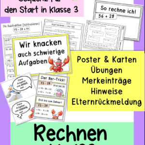 Rechenstrategien Addition und Subtraktion bis 100 (Klasse 3)