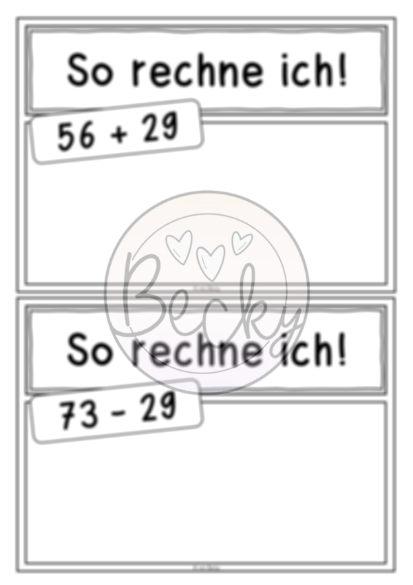 Rechenstrategien Addition und Subtraktion bis 100 (Klasse 3) – Bild 3
