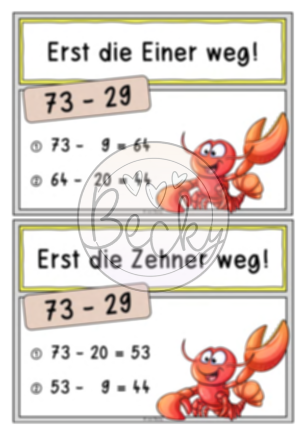 Rechenstrategien Addition und Subtraktion bis 100 (Klasse 3) – Bild 4
