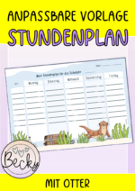 Stundenplan Otter (Vorlage zum Ausfüllen am PC)