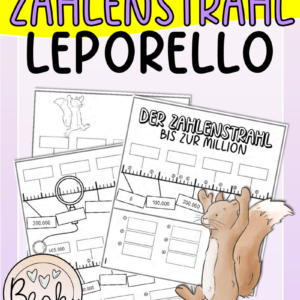 Zahlenstrahl Leporello (Zahlenraum Million)