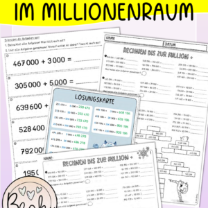 Erstes Rechnen im Millionenraum (Gruppenarbeit und Übungen)