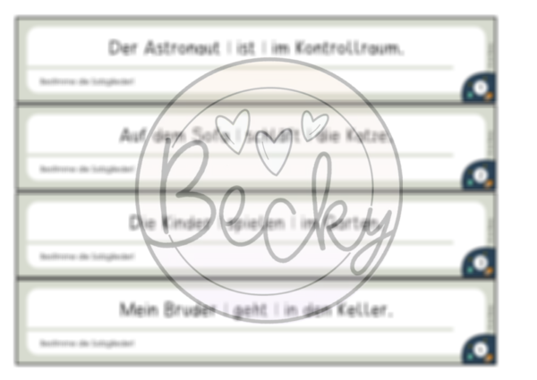 Satzglieder Legeübung – Bild 3