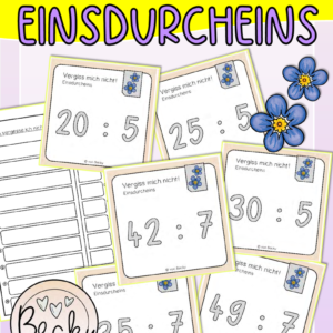 Einsdurcheins - Übungskarten mit Selbstkontrolle