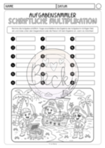 Schriftliche Multiplikation (18 Rechenkarten, bewegtes Rechnen) – Bild 5