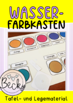 Großer Wasserfarbkasten (Tuschkasten) für Tafel und Wand