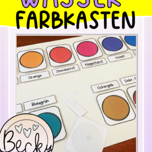 Großer Wasserfarbkasten (Tuschkasten) für Tafel und Wand
