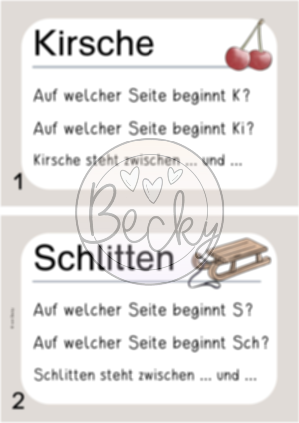 Nachschlagen im Wörterbuch (Poster, Merkblatt, Aufgabenkarten) – Bild 3