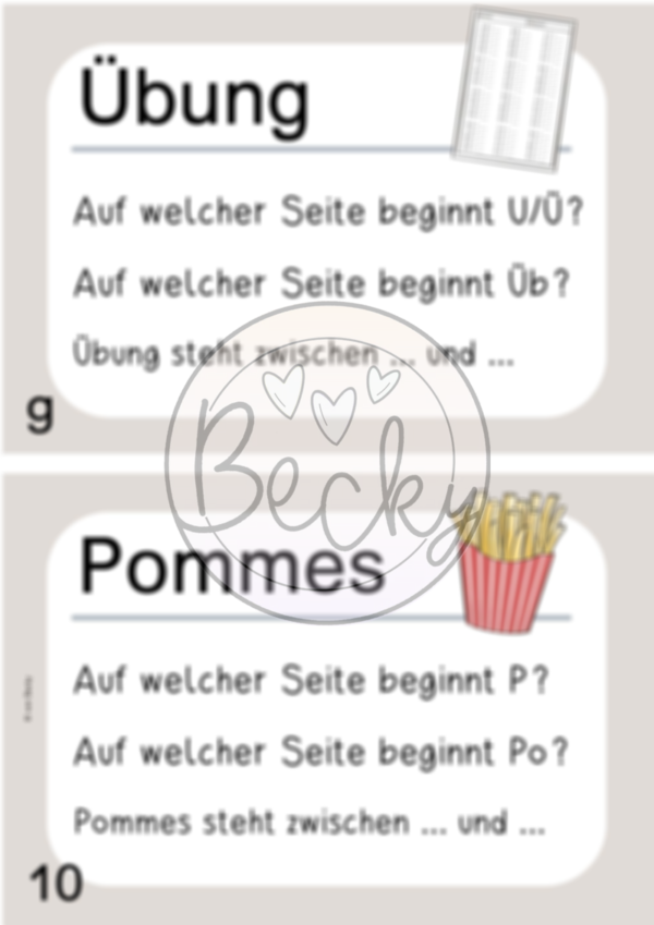 Nachschlagen im Wörterbuch (Poster, Merkblatt, Aufgabenkarten) – Bild 4