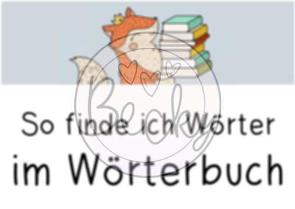 Nachschlagen im Wörterbuch (Poster, Merkblatt, Aufgabenkarten) – Bild 5
