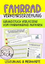 Grundstück verlassen und anfahren (Verkehrserziehung, Fahrrad)