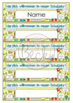 Lesezeichen Gruß zum Schulanfang (2-6) – Bild 3