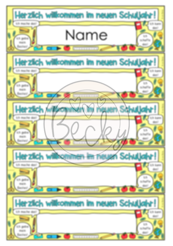 Lesezeichen Gruß zum Schulanfang (2-6) – Bild 3