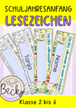 Lesezeichen Gruß zum Schulanfang (2-6)