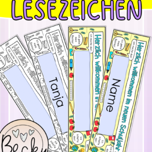 Lesezeichen Gruß zum Schulanfang (2-6)