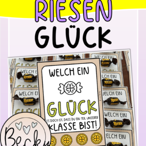 Willkommensgruß Riesenglück (Grüße zum Schulanfang)
