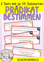Satzglieder: Prädikat bestimmen (70 Satzkarten)
