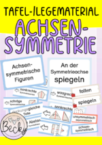 Symmetrie (Lege- und Tafelmaterial - Achsensymmetrie)