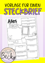 Steckbrief z.B. für den Start in das neue Schuljahr