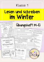 Lesen und schreiben im Winter (Übungsheft)