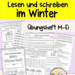 Lesen und schreiben im Winter (Übungsheft)