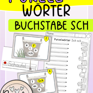 Purzelwörter Buchstabenkombination sch (1. Klasse)