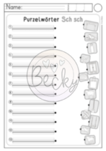 Purzelwörter Buchstabenkombination sch (1. Klasse) – Bild 2