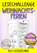 Lesezeichen Weihnachtsferien (Lesechallenge, Feriengruß)