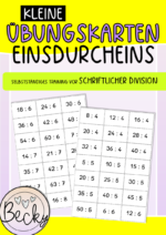 Kleine Übungskarten Einsdurcheins