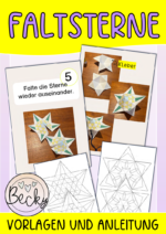 Faltsterne basteln (Vorlagen und Anleitung)