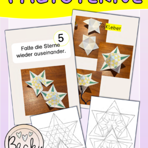Faltsterne basteln (Vorlagen und Anleitung)