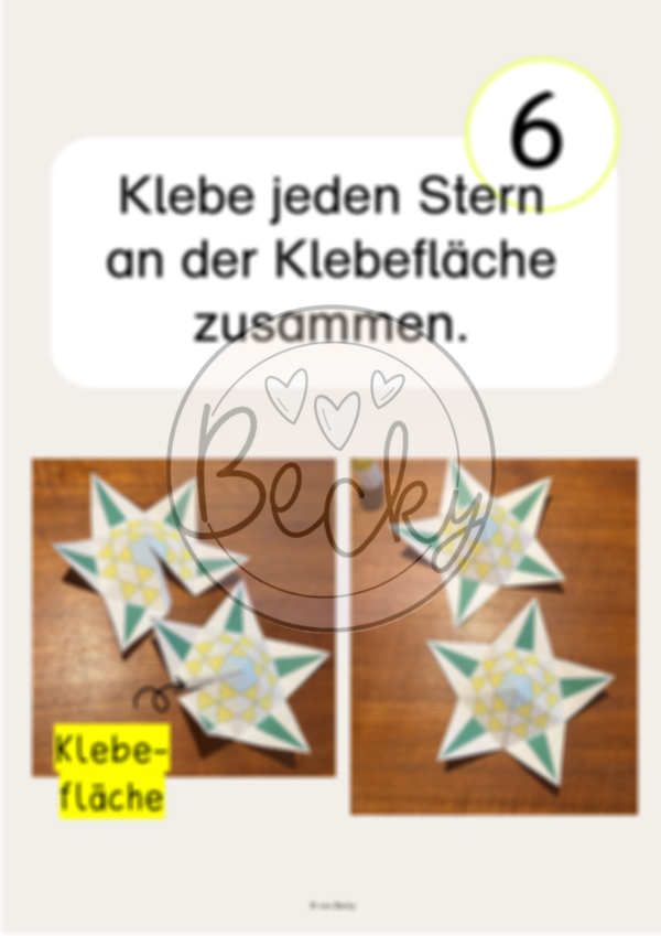 Faltsterne basteln (Vorlagen und Anleitung) – Bild 4