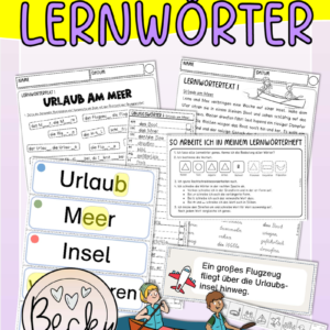 Lernwörter Set 1: Urlaub am Meer (Klasse 4, VA)