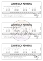 Schriftliche Addition ZR 1000 (Wiederholung Klasse 4, Übung Klasse 3) – Bild 4