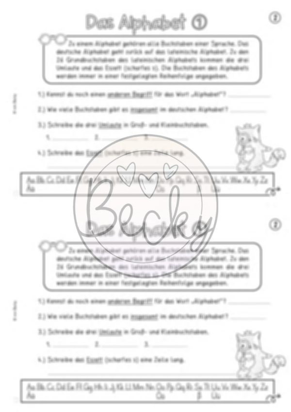 Übungsheft Wörterbuch (Nachschlagen, Alphabet) – Bild 6