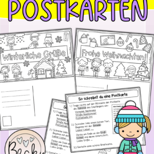 Postkarte Winter und Weihnachten mit Anleitung