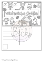 Postkarte Winter und Weihnachten mit Anleitung – Bild 3