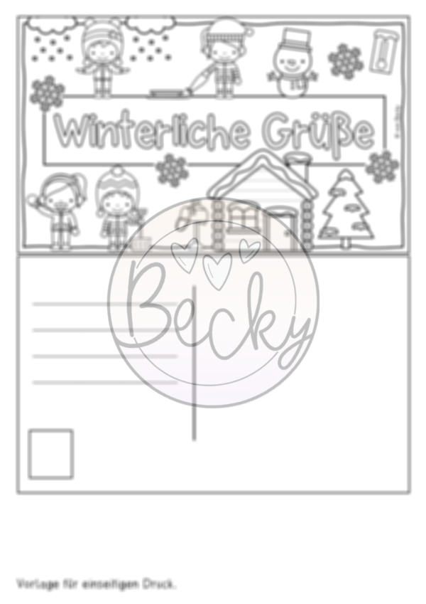Postkarte Winter und Weihnachten mit Anleitung – Bild 3