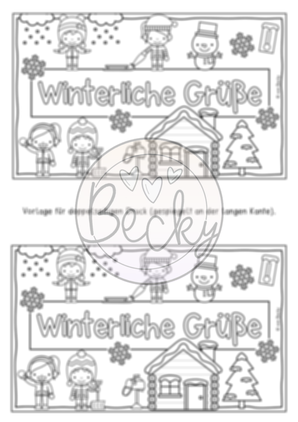 Postkarte Winter und Weihnachten mit Anleitung – Bild 4