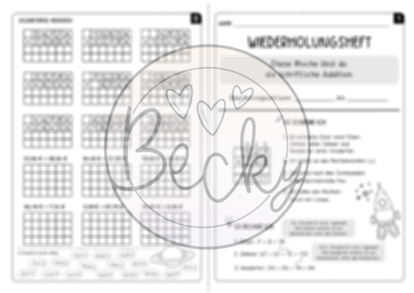 Schriftliche Addition (Wiederholungsheft) – Bild 2