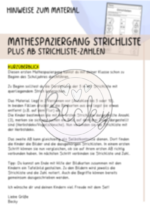 Mathespaziergang für die erste Klasse (Strichlisten bis 5 oder 10) Herbst – Bild 2